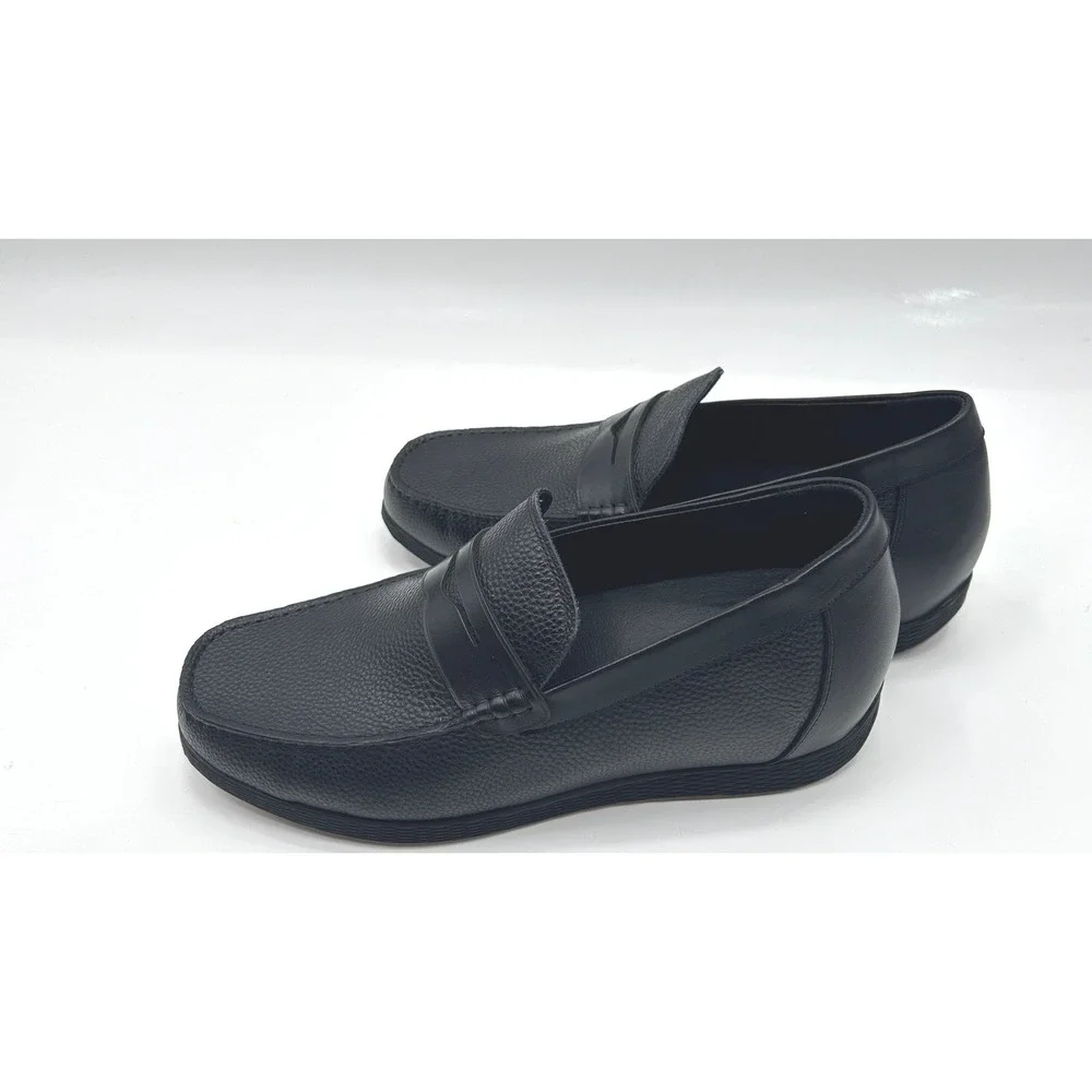 CALTO Black Penny Loafer Elevator Shoes S1090 Size 9 NWOT Genuine Leather
